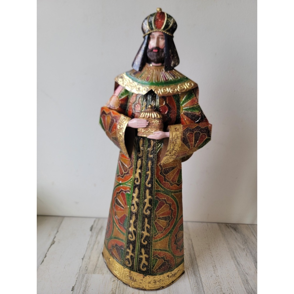 Nativity scene large metal Three King gift Xmas home decor religious figure